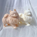 Pomeranian Puppy Dog Candle Mold Animal Puppies Soy Wax Silicone Mould Dog Lover Home Decor