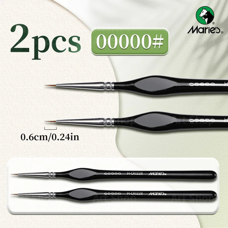 Marie's Micro Detail Paint Brushes — 11 Sizes for Acrylic & Artists
