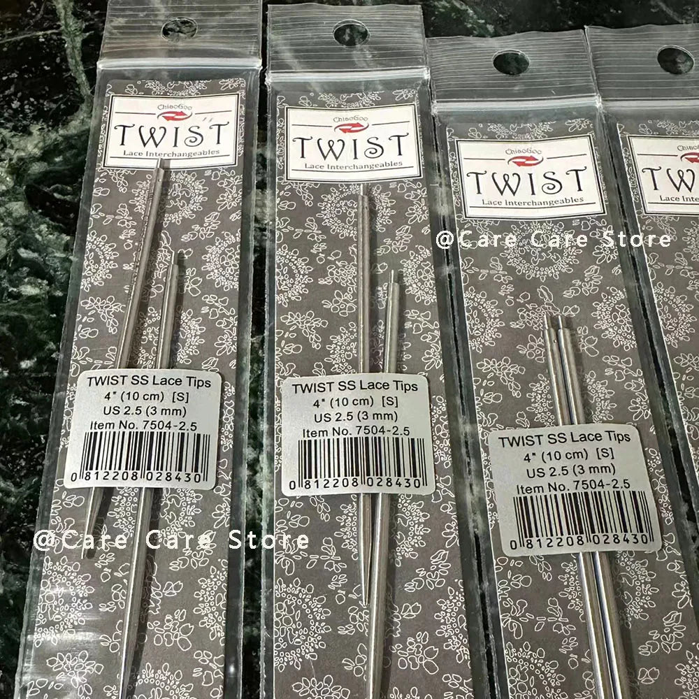 Knitting Needle Tips, ChiaoGoo TWIST Stainless Steel Interchangeable Pair