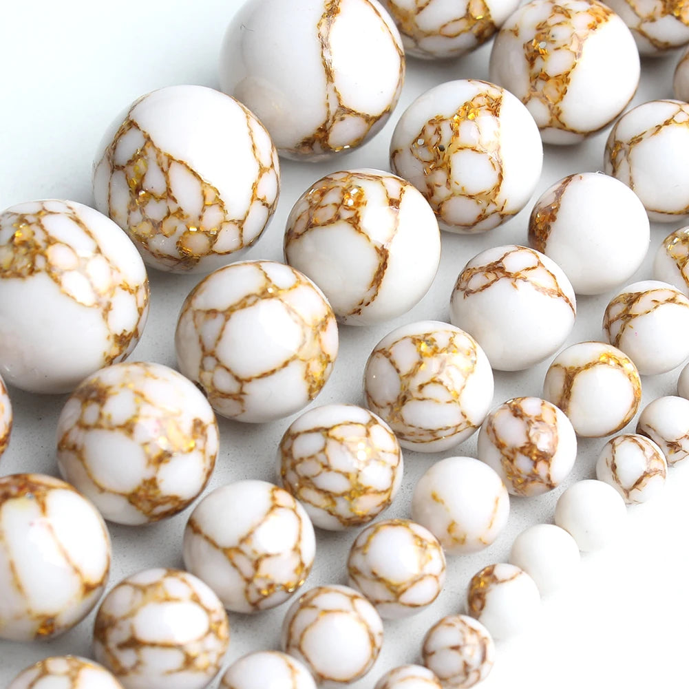 Stone Beads Round Flame-Style Assorted Stone Options for DIY Jewelry Making