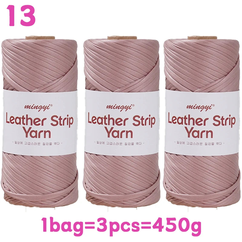 Yarn, Faux Leather Fabric Strip for Crochet Bags, Baskets & Slipper Crafts