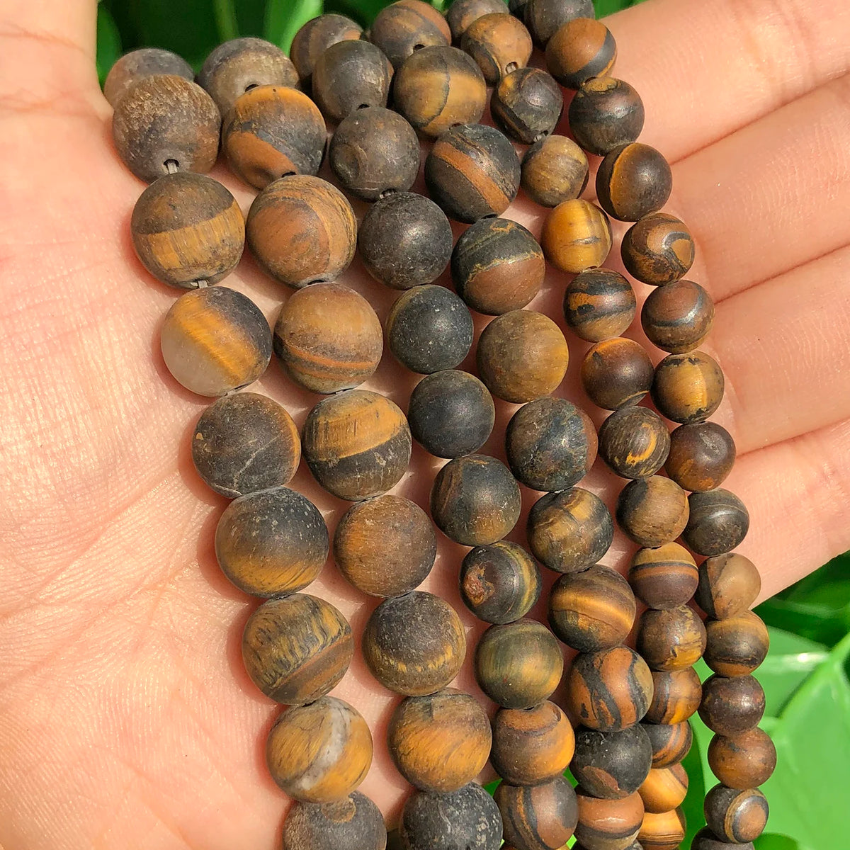 Stone Beads Round Flame-Style Assorted Stone Options for DIY Jewelry Making
