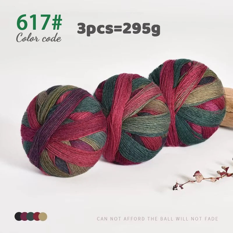 Yarn, Rainbow Gradient for Handmade Shawls, Sweaters, Hats & Knitwear