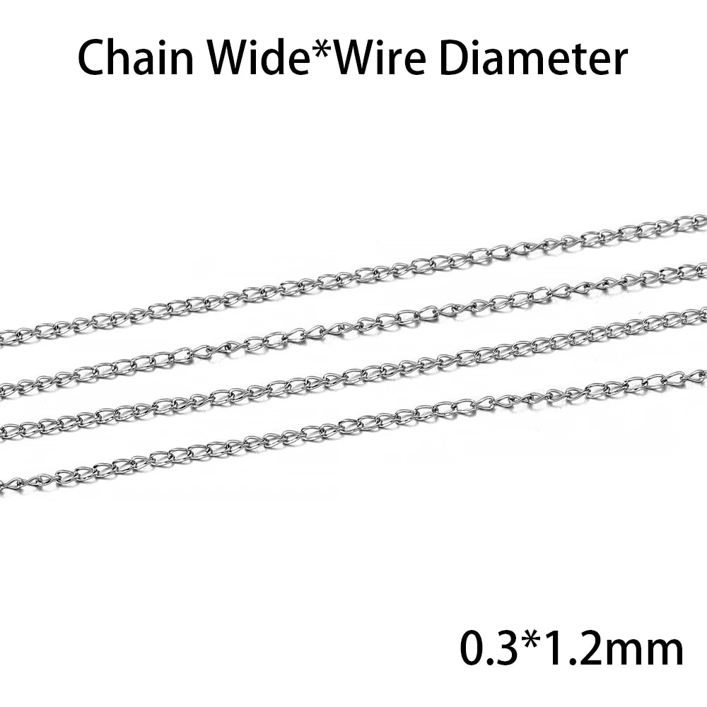 Jewelry Chains Stainless Steel Multi Styles Necklace Bracelet DIY Jewelry Making