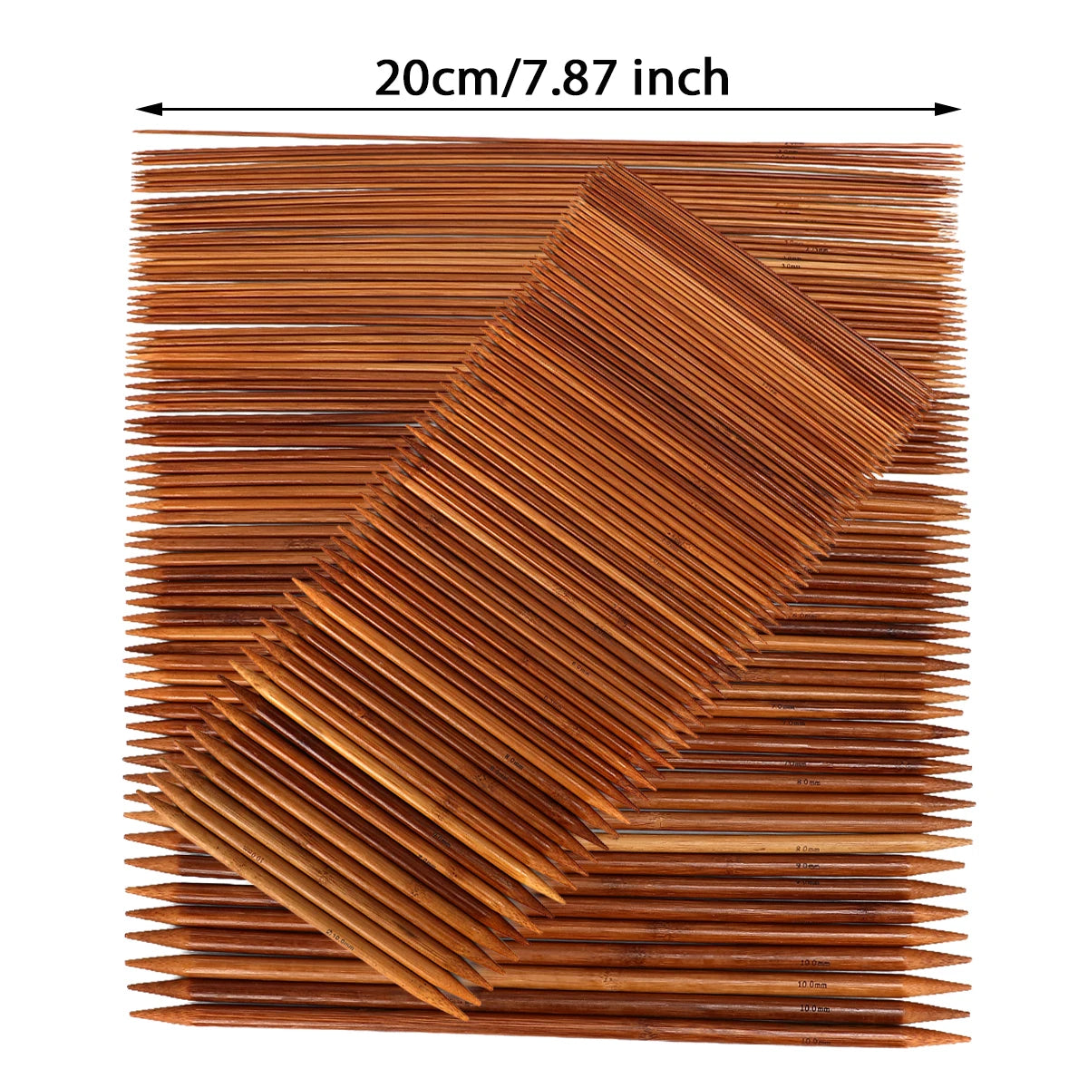 Knitting Needles, Bamboo Double-Pointed Set for Handmade Yarn Projects