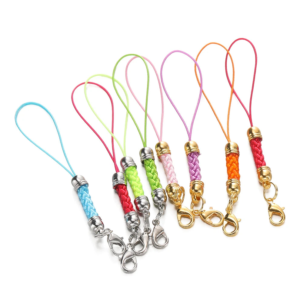 Keychain Cord Straps Lobster Clasps Jump Rings DIY Jewelry Making Craft Supplies