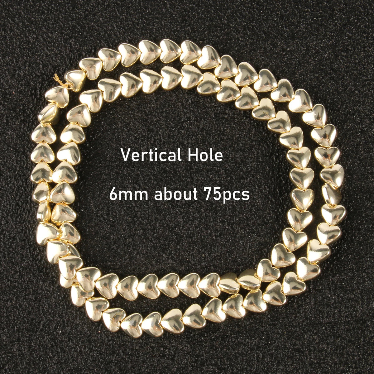 Stone Beads Gold-Tone Hematite-Style Mixed Shapes for DIY Jewelry Making