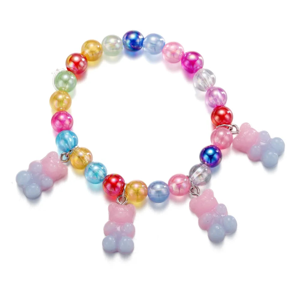 Earring Components Candy Bear Pendant Charms Colorful Resin Bears Craft Supplies