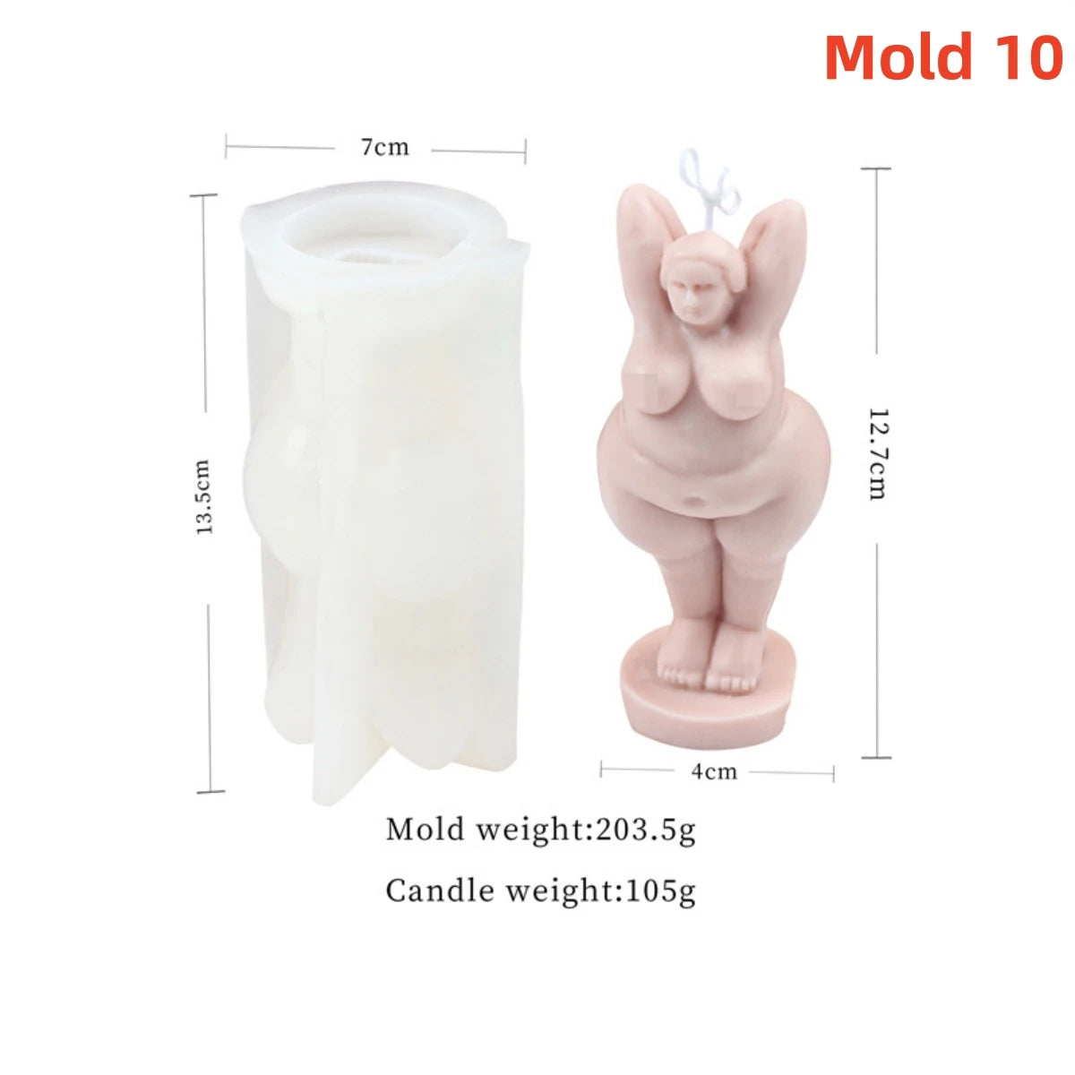 Yoga Pose Candle Mold - Silicone 3D Body, 20 Styles