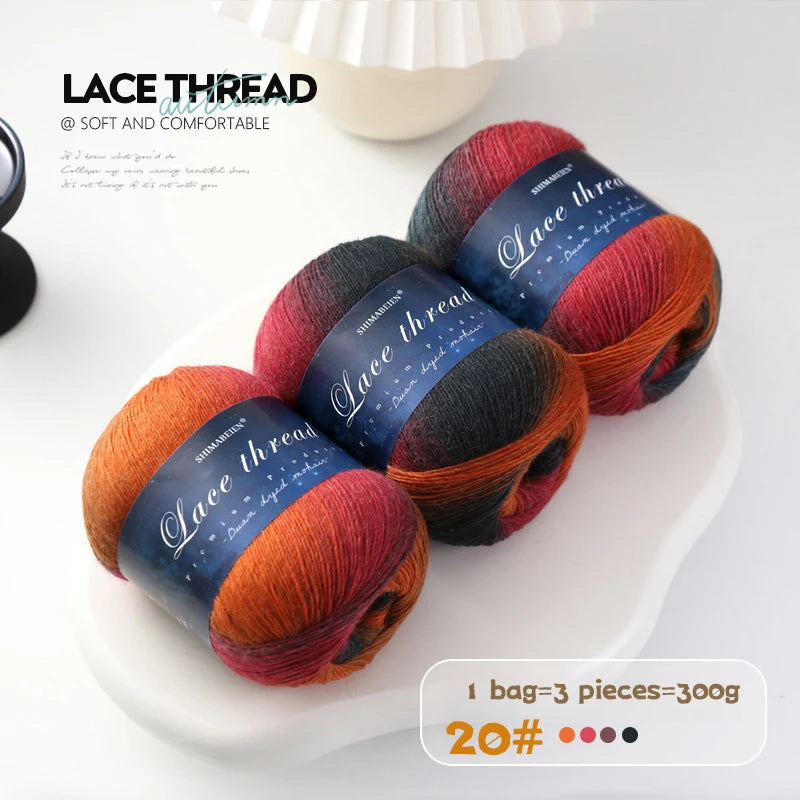 Yarn, Rainbow Gradient for Handmade Shawls, Hats, Scarves & Sweaters