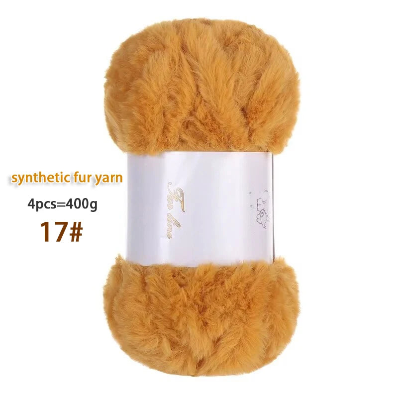 Yarn, Wide Faux Fur for Handmade Coats, Scarves, Hats & Crochet Shoes
