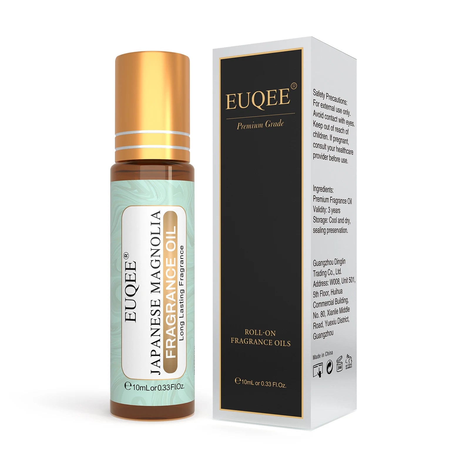 EUQEE 6PCS Flower Series Fragrance Oil Set -10ml Japanese Magnolia Black Orchid Gardenia Green Tea Freesia Lily of the valley