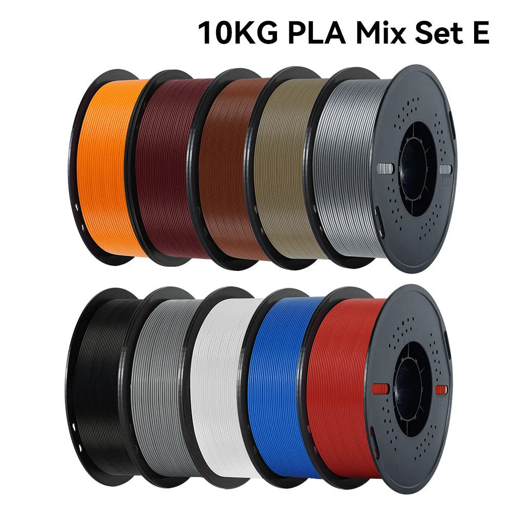 KINGROON 10KG/22LBS Multicolor PLA Filament 1KG/Roll 1.75mm For 3D Printer Material for 3D Printing 3D Printer Filament Free Shipping