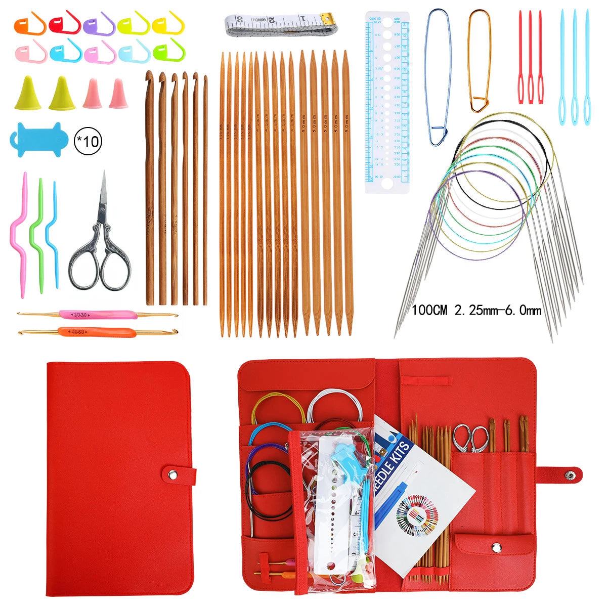Crochet Tool Set, Hooks & Needlecraft Accessories for Handmade Yarn Crafts