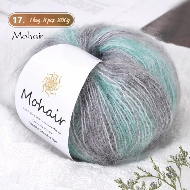 Yarn, Striped Gradient for Crochet Openwork Sweaters, Scarves & Shawls