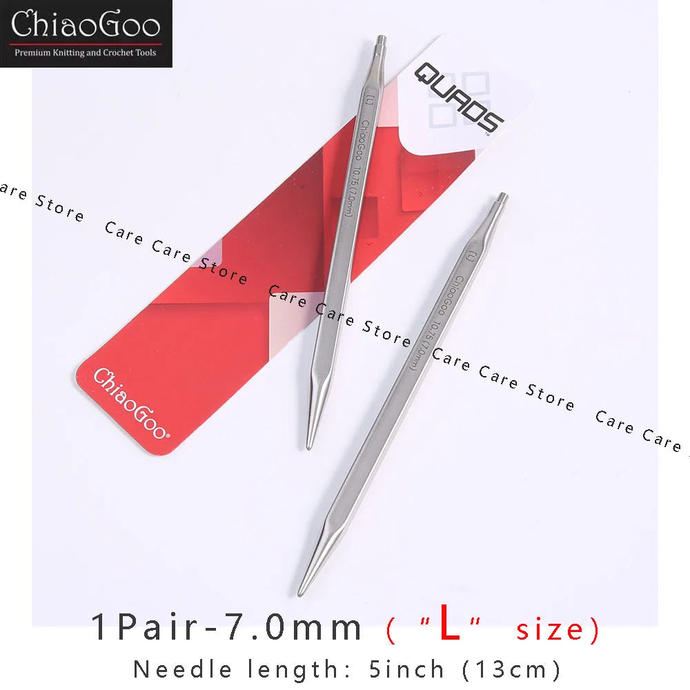Knitting Needle Tips, ChiaoGoo QUADS Cubic for Interchangeable Yarn Crafts