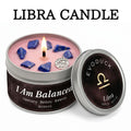 Libra Astrology Scented Candle, Rose Amber, Constellation Aromatherapy Candle in Tin, Home Fragrance Decor Birthday Gift, 3oz
