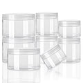 Cosmetic Jars Empty Clear PET Plastic Cream Sample Containers 5 Pack