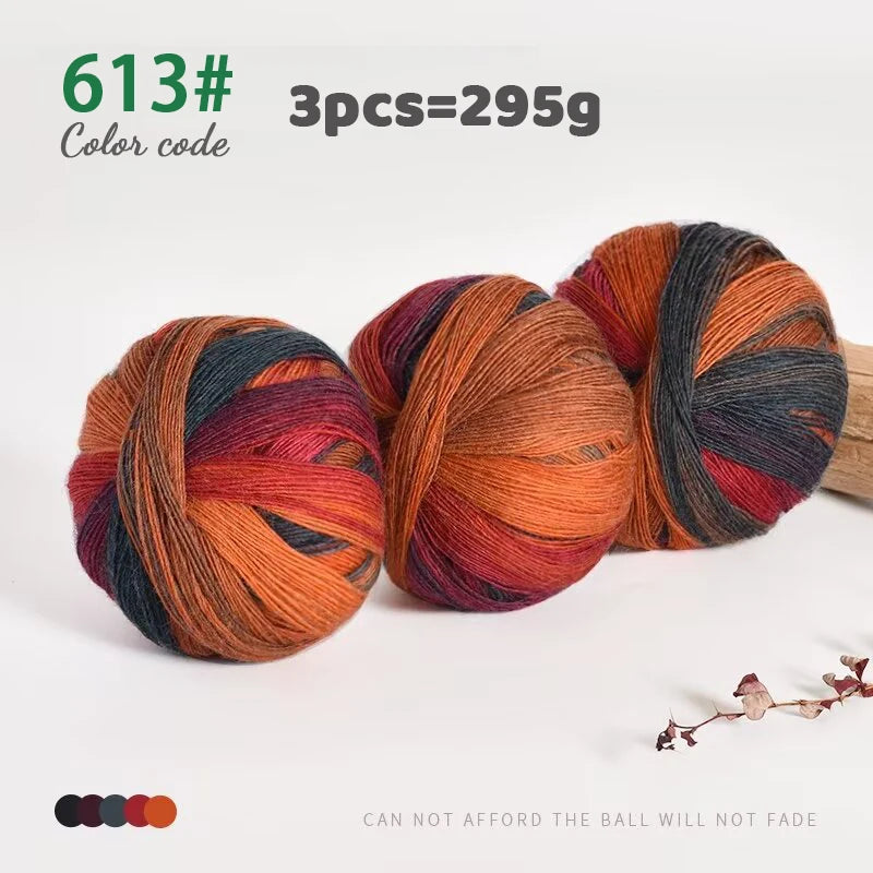 Yarn, Rainbow Gradient for Handmade Shawls, Sweaters, Hats & Knitwear