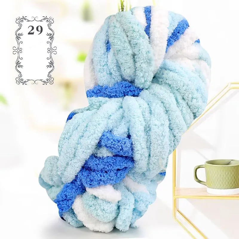 Yarn, Thick Chenille for Handmade Throws, Blankets, Rugs & Pet Bed Crafts