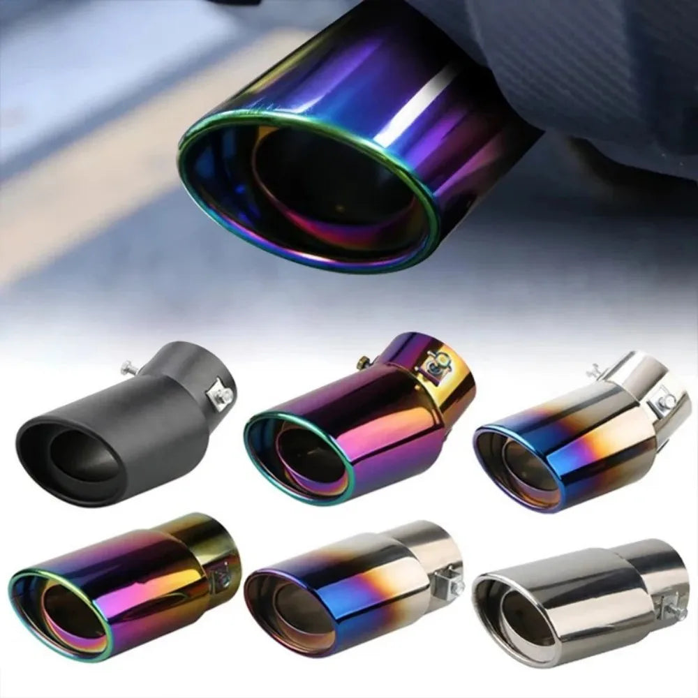 2.5" Stainless Steel Exhaust Muffler Tip | Universal Fit, 6 Finishes