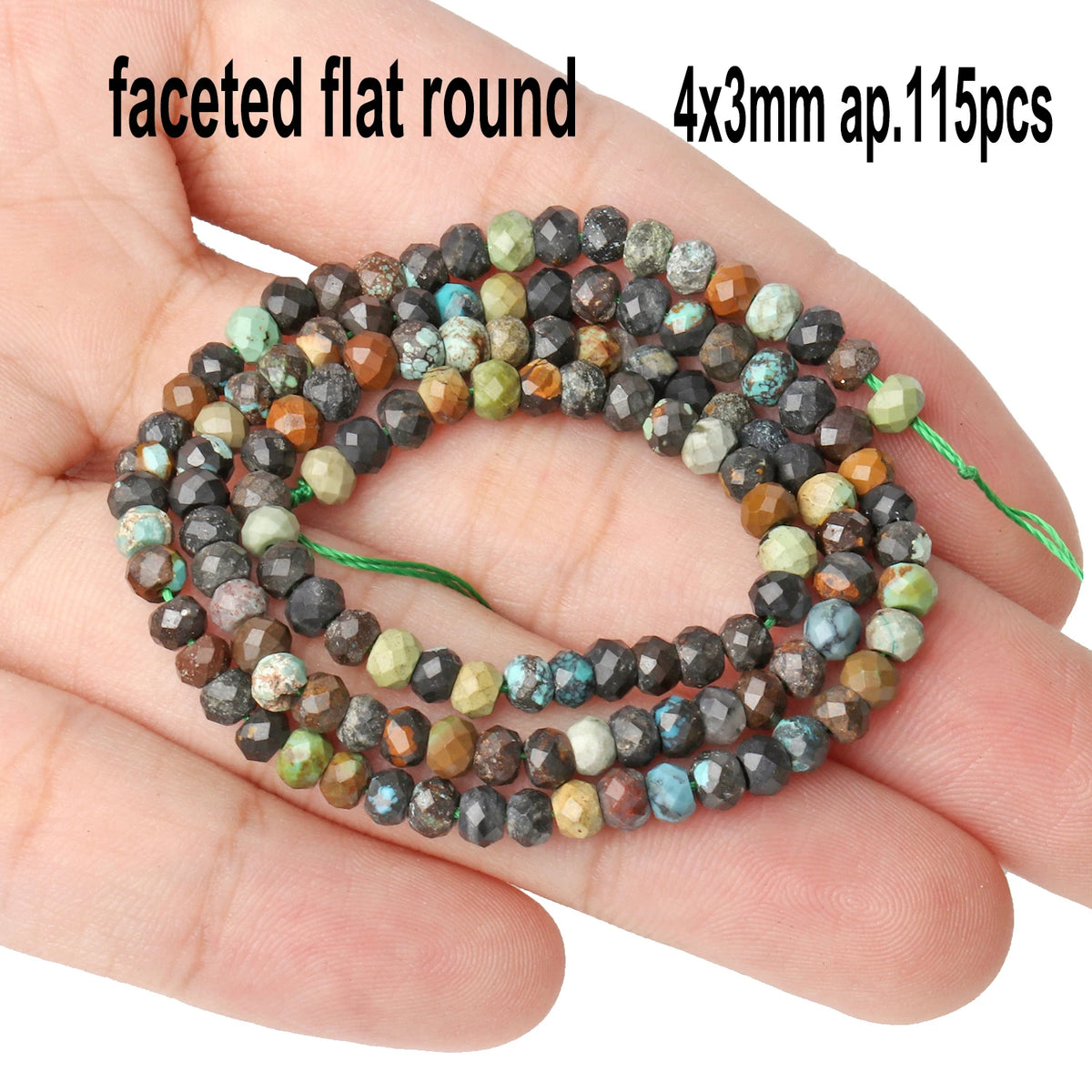 Stone Beads African Turquoise-Style Matte Round Irregular Geometric Craft Beads