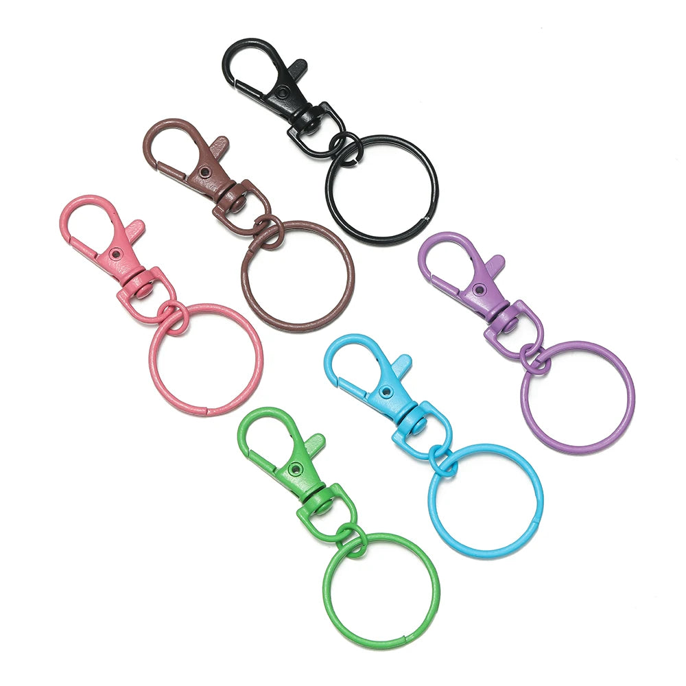 Keyrings Adjustable Buckle Colorful Lobster Clasps DIY Jewelry Making