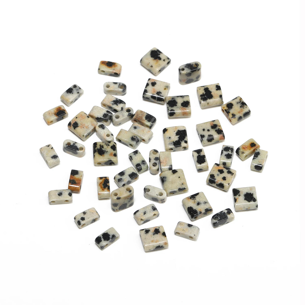 Stone Beads Rectangle Two-Hole Tiger Eye Jasper Styles for DIY Jewelry Making