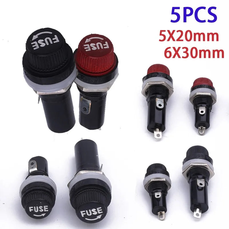 5x20 6X30mm Fuse Holders Black Premium Quality Replacement Accessory