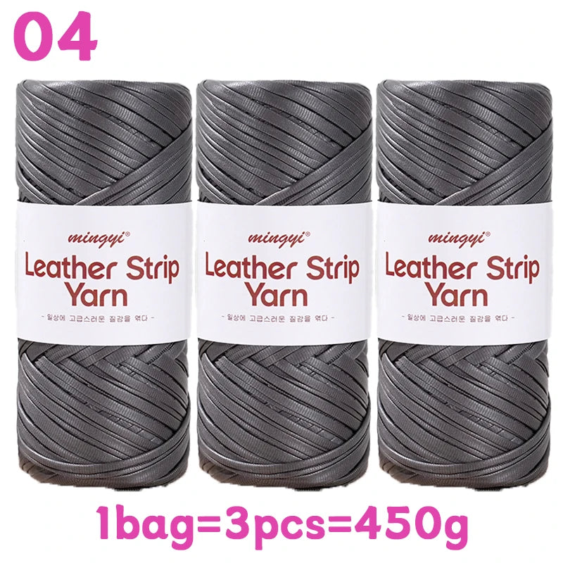 Yarn, Faux Leather Fabric Strip for Crochet Bags, Baskets & Slipper Crafts