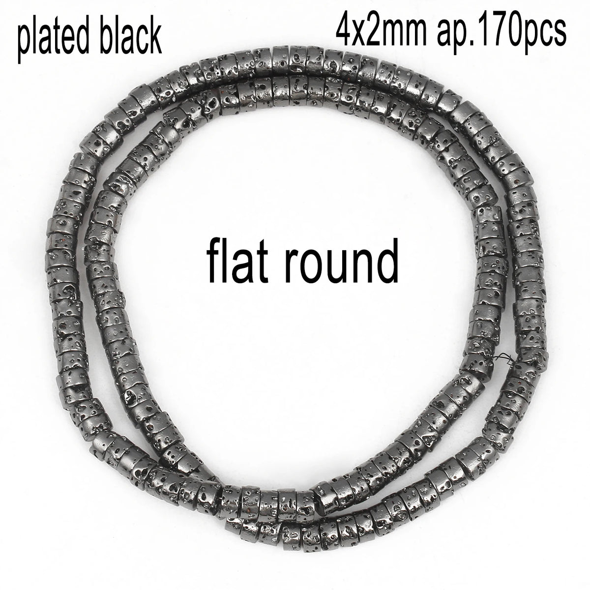 Stone Beads Black Volcanic Lava Spacer Waist Bracelets Necklace Craft Beads