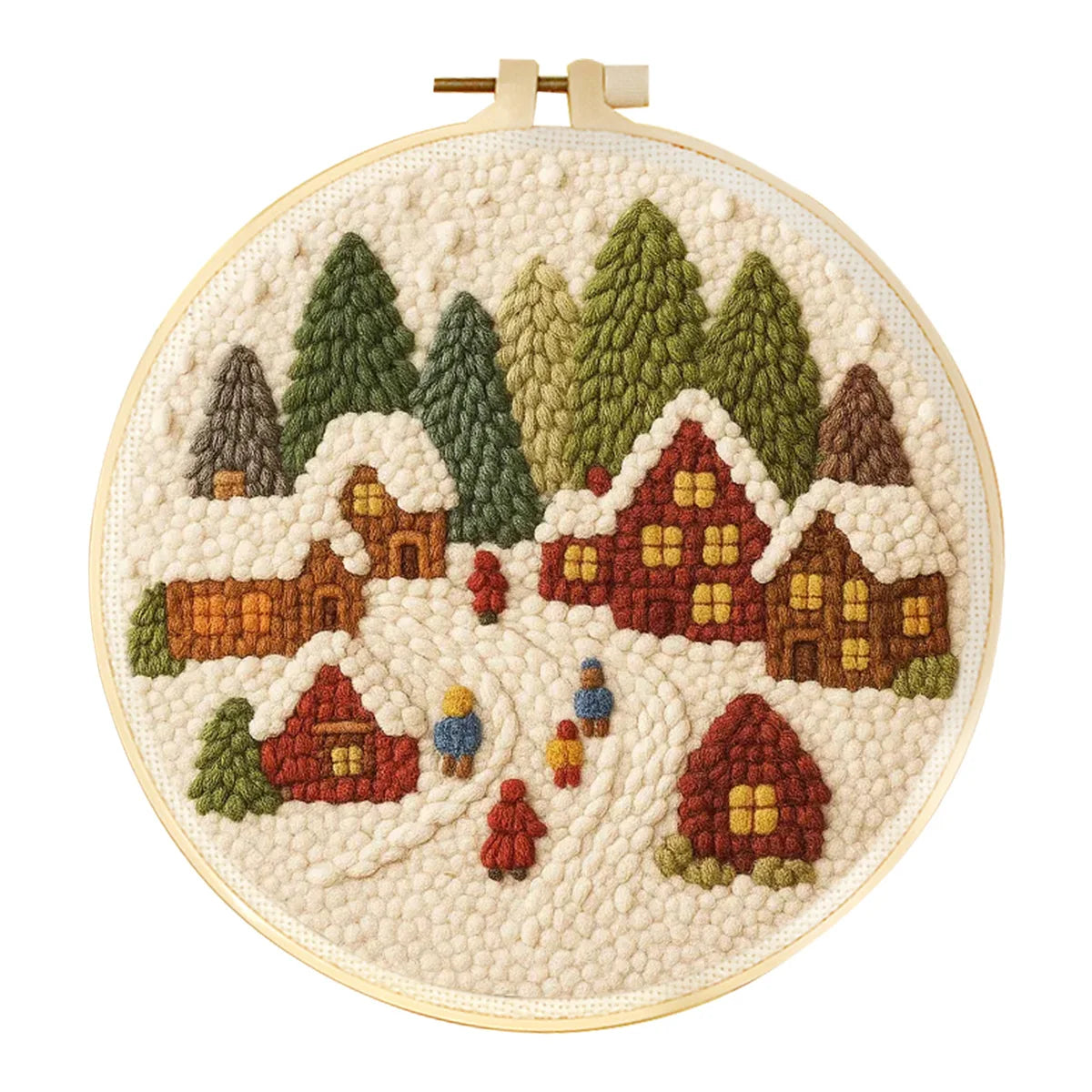 Punch Needle Kit, Cozy Winter Designs for Beginner Embroidery & Home Decor