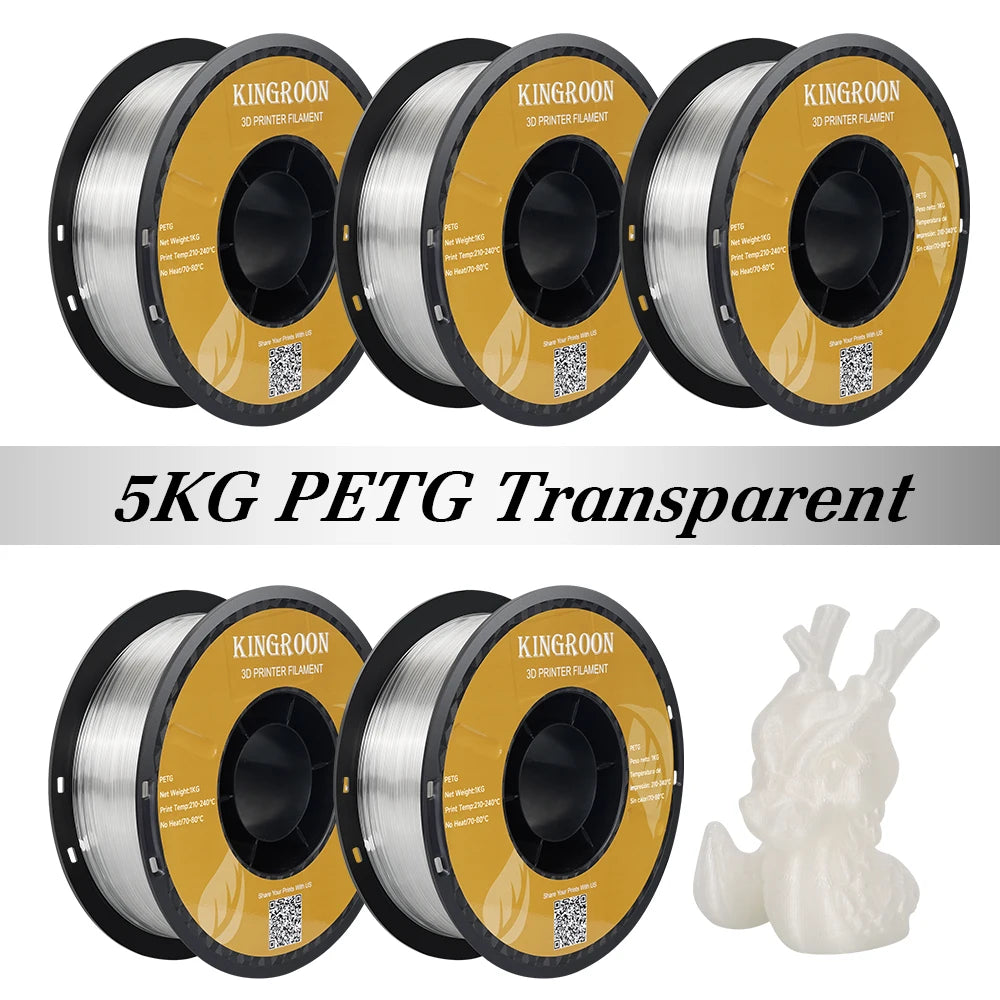 5KG PLA PETG TPU Filament 1.75mm High Quality 3D Printing Material Degradable Eco-friendly For 3D Printer Plastic 5 Rolls