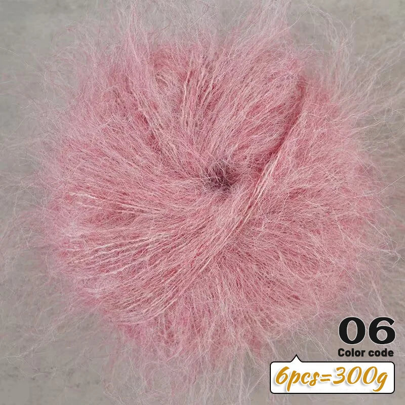 Yarn, Colorful Long-Pile for Knitting Sweaters, Coats, Shawls & Accessories