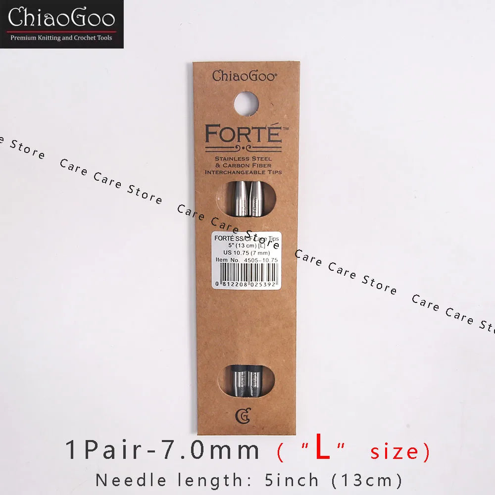 Knitting Needle Tips, ChiaoGoo FORTE for Interchangeable Needlecraft Tools