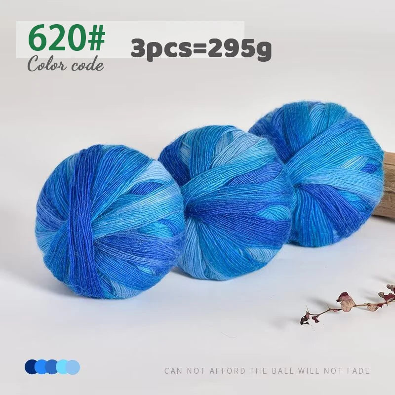 Yarn, Rainbow Gradient for Handmade Shawls, Sweaters, Hats & Knitwear