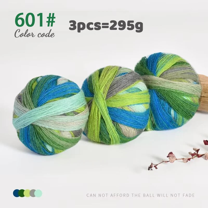 Yarn, Rainbow Gradient for Handmade Shawls, Sweaters, Hats & Knitwear