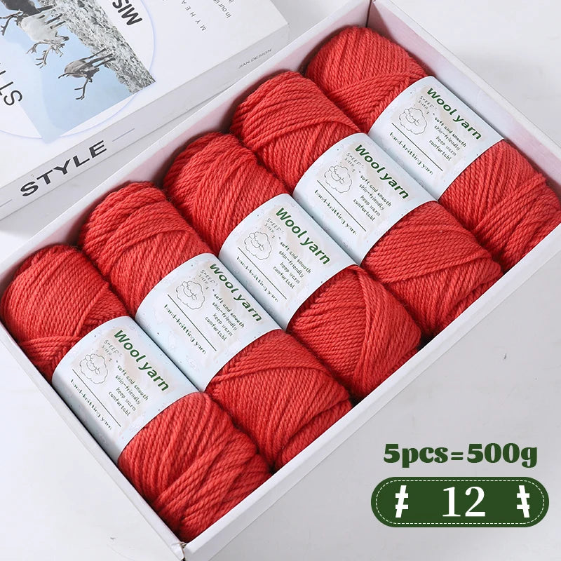 Yarn, Thick Rainbow Gradient for Coats, Scarves, Gloves & Creative Knitwear