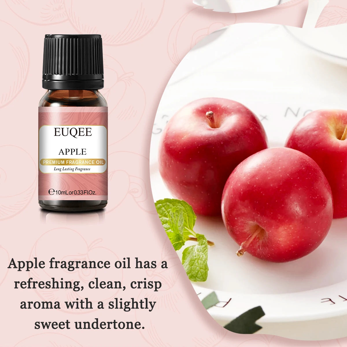 EUQEE 10ML 10ML Sweet Fruit Fragrance Oil For Aromatherapy,Making Candle,DIY Soap,Apple,Mango,Strawberry,Cherry,Coconut,Peach
