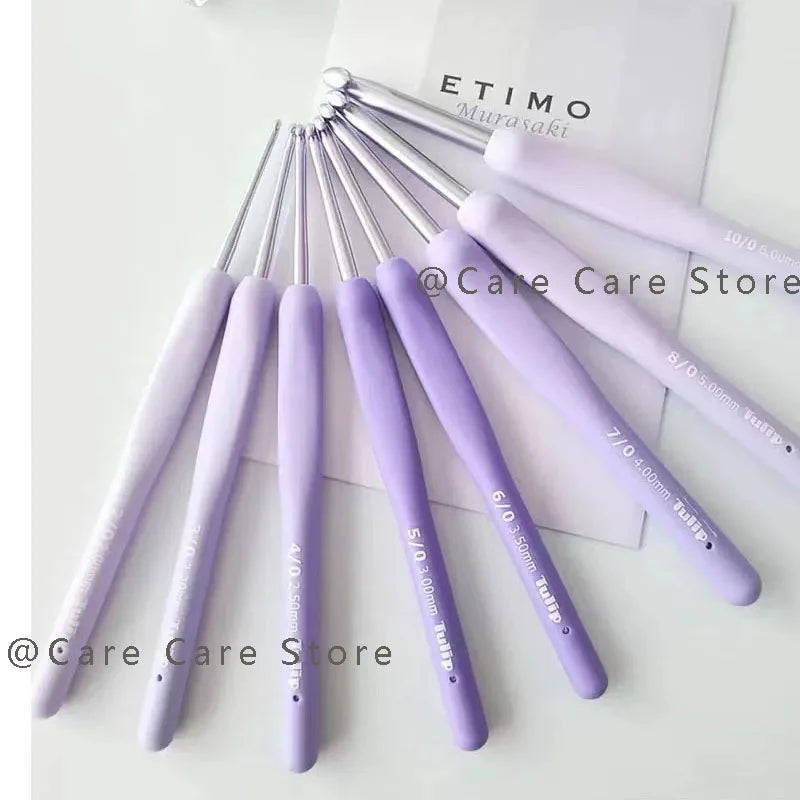 Crochet Hook, Tulip Etimo Murasaki Cushion Grip for Handmade Yarn Crafts