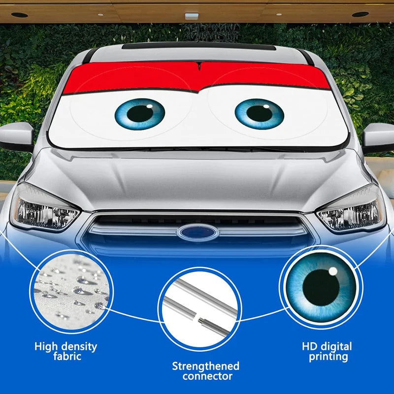 Cartoon Eyes parasol Car Sunshade Car Sun Shade UV Protector