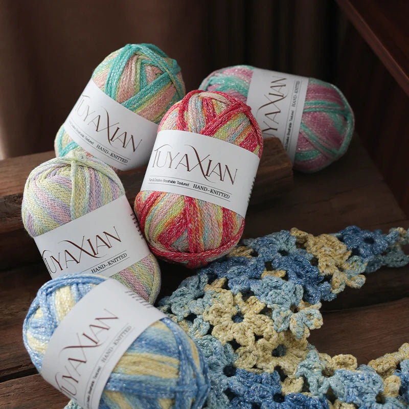 Yarn, Starlight Glitter Effect for Crochet Bags, Hats, Cushions & Crafts