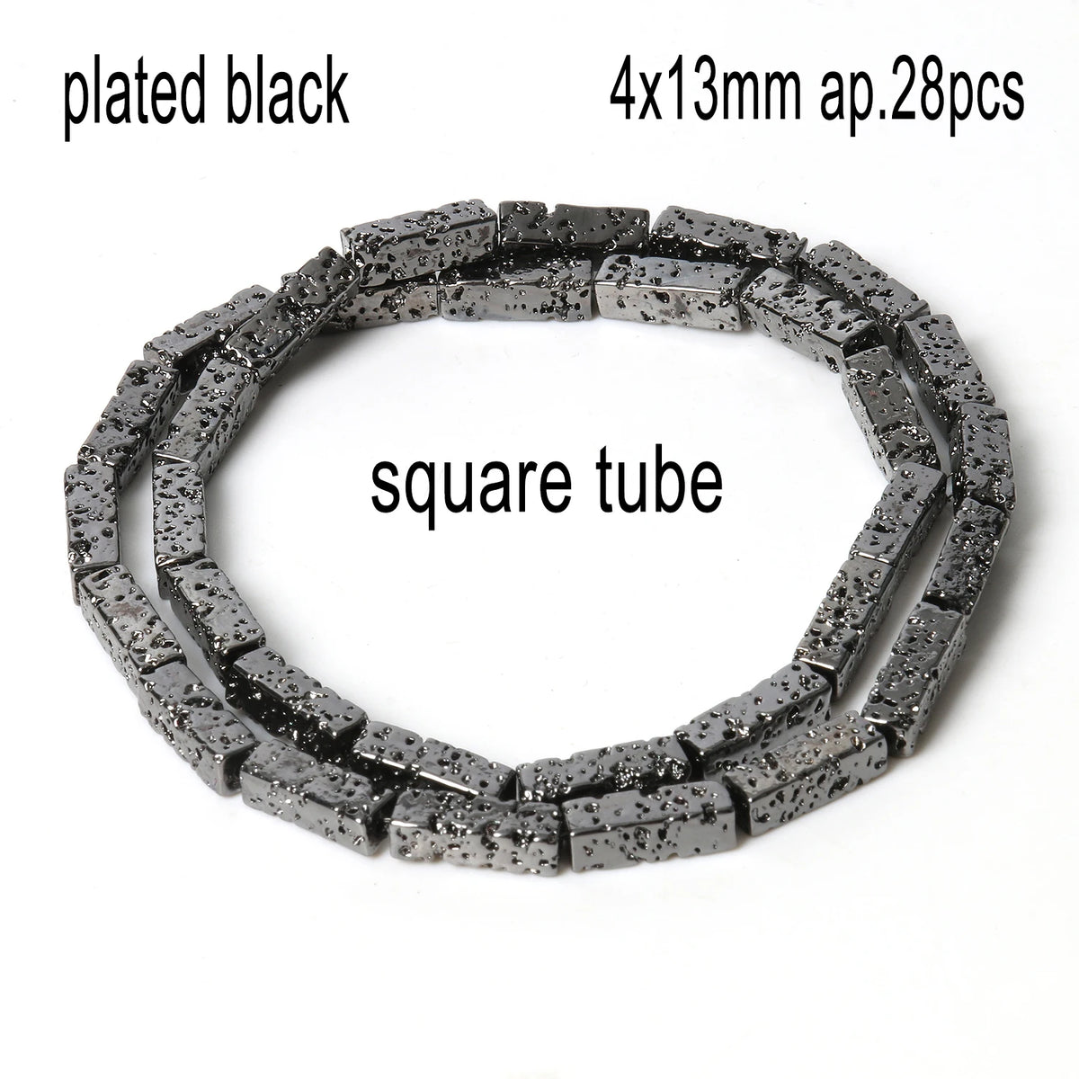 Stone Beads Black Volcanic Lava Spacer Waist Bracelets Necklace Craft Beads