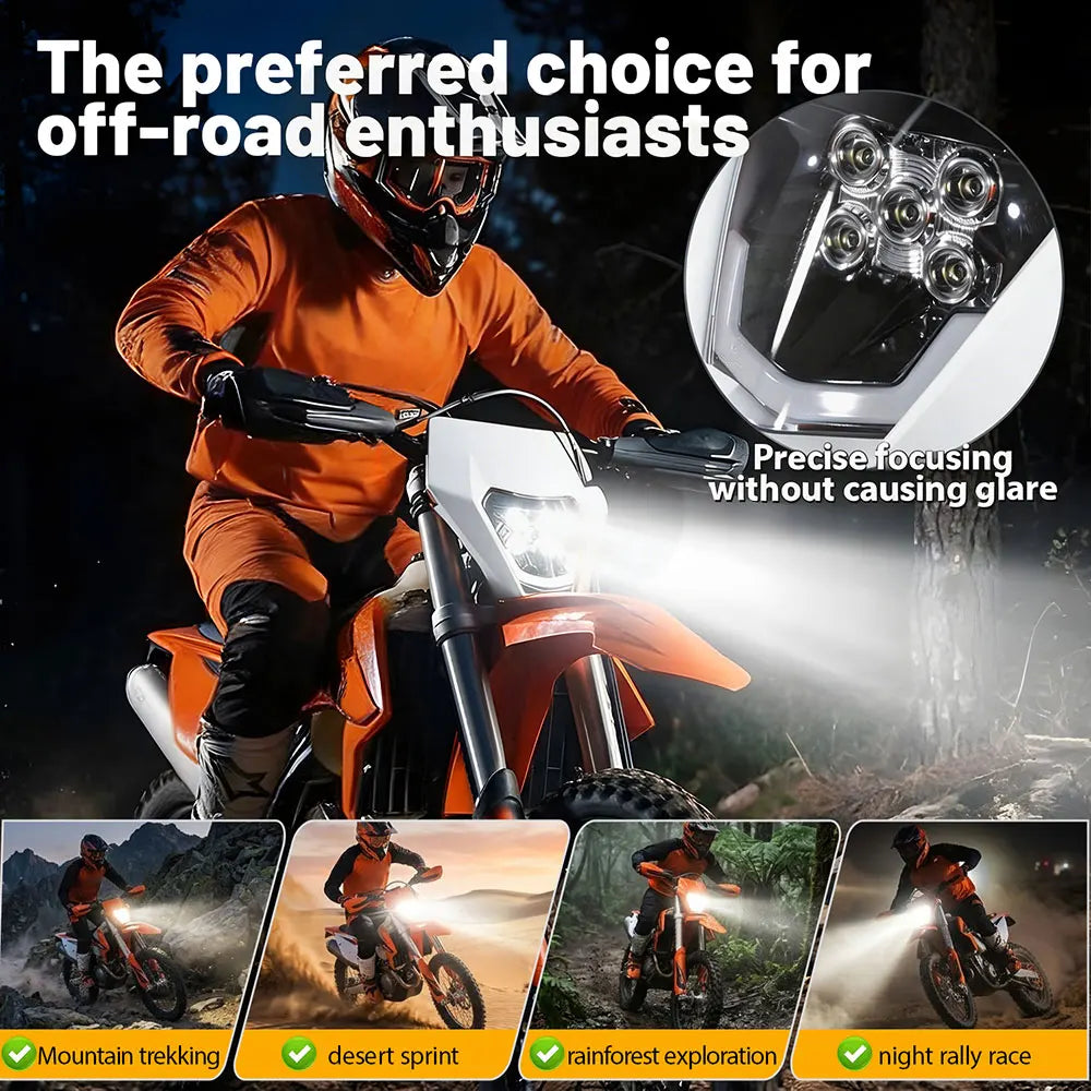 5 LED Headlight Headlamp Lamp Premium Quality Replacement Accessory