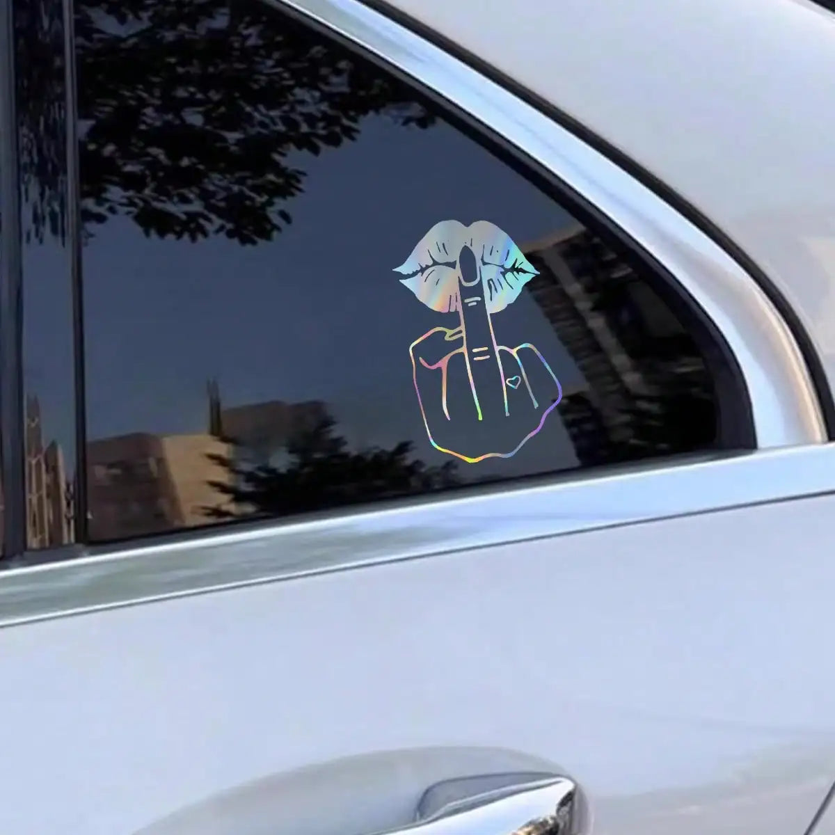 Funny Lips Middle Finger Car Premium Quality Replacement Accessory