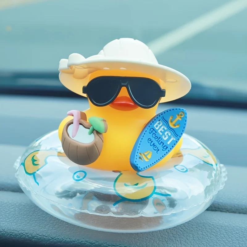 Cool Summer Duck Car Dashboard Car Dashboard Ornament Decoration