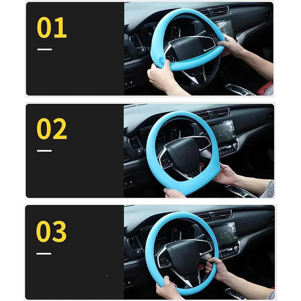 Black Steering Wheel Cover Anti-Slip Steering Wheel Cover Anti-Slip Comfort