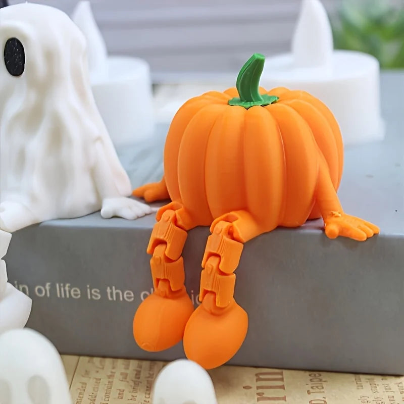 1pc Mini Pumpkin Desktop Ornament Halloween Thanksgiving Party Decoration Joint Mobile Pumpkin Cute Festival Gift Party Favors