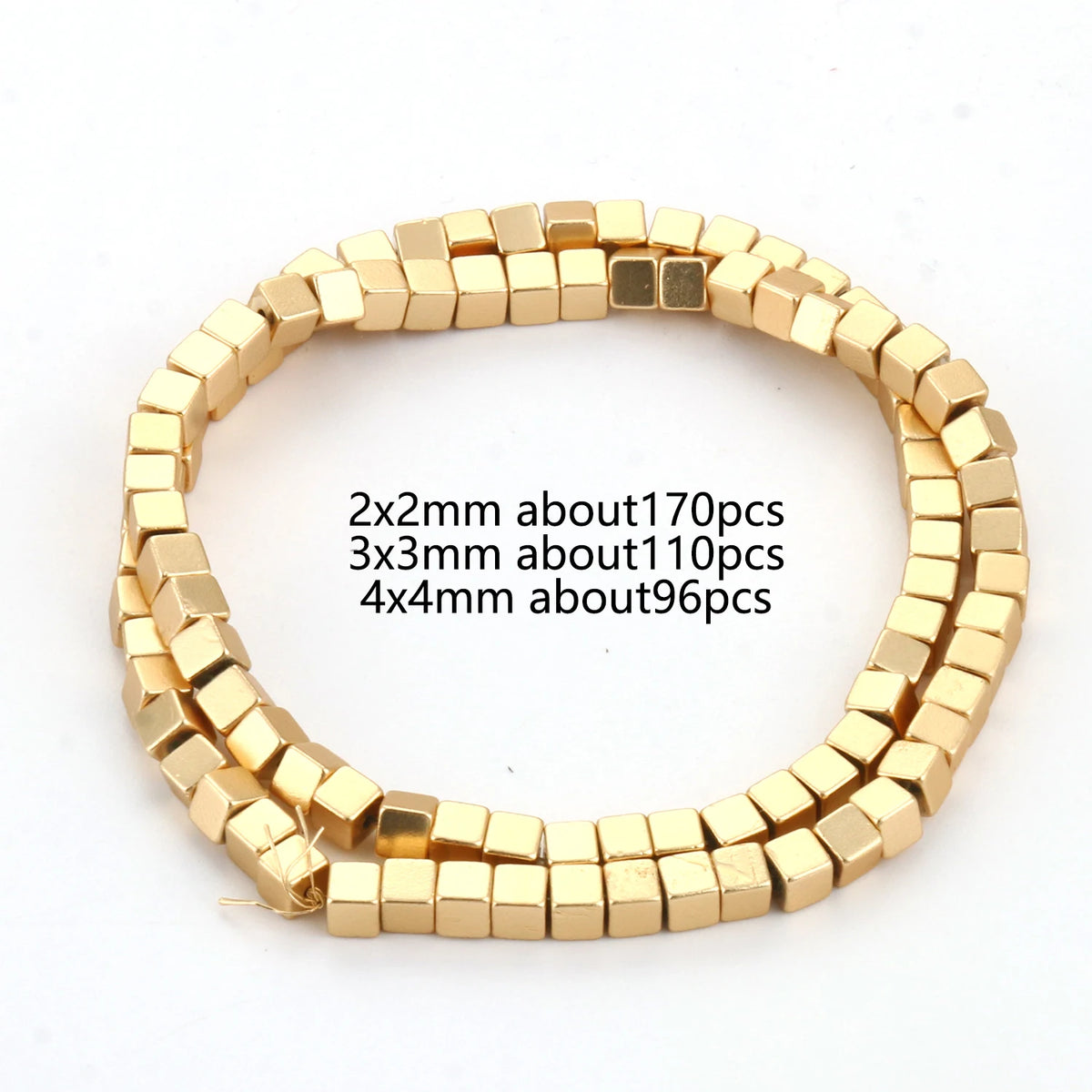 Stone Beads Hematite-Style Gold-Tone Mixed Shapes for DIY Jewelry Making