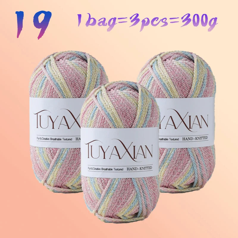 Yarn, Starlight Glitter Effect for Crochet Bags, Hats, Cushions & Crafts